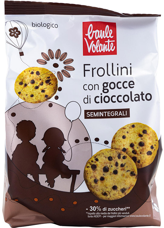 BAULE VOLANTE FROLLINI CON GOCCE DI CIOCCOLATO SEMINTEGRALI - Pharmaleader