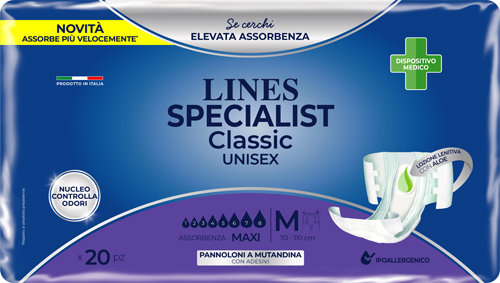 PANNOLONE MUTANDA LINES SPECIALIST CLASSIC MM MAXI 20 PEZZI - Pharmaleader