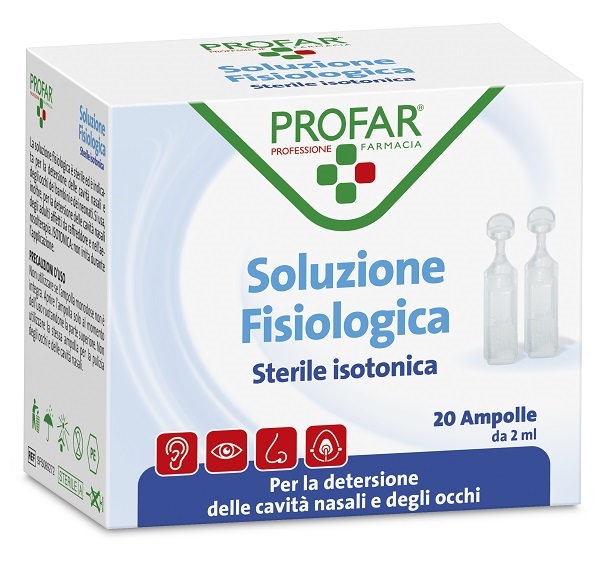 PROFAR SOLUZIONE FISIOLOGICA STERILE ISOTONICA 2 ML 20 AMPOLLE - Pharmaleader
