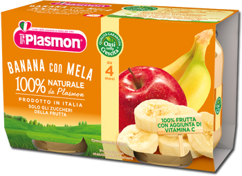 PLASMON OMOGENEIZZATO BANANA/MELA 2 X 104 G - Pharmaleader