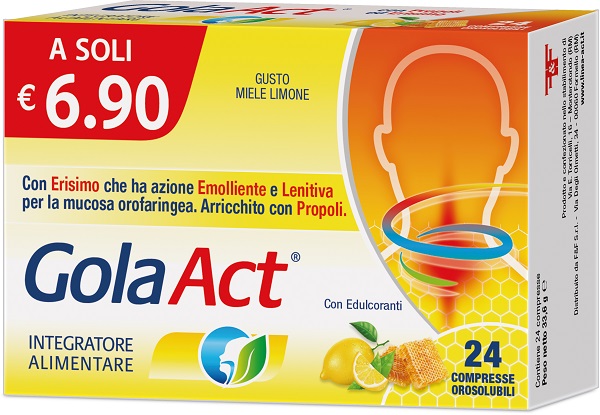 GOLA ACT MIELE E LIMONE 24 COMPRESSE OROSOLUBILI - Pharmaleader