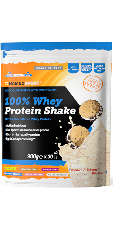 100% WHEY PROTEIN SHAKE COOKIES & CREAM 900 G - Pharmaleader