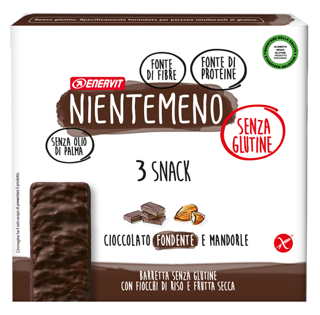 NIENTEMENO BAR FONDENTE MANDORLE 3 X 33 G - Pharmaleader