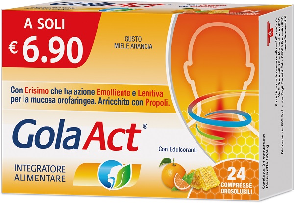 GOLA ACT MIELE ARANCIA 24 COMPRESSE OROSOLUBILI - Pharmaleader