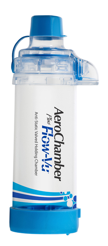 CAMERA DI TENUTA CON VALVOLA AEROCHAMBER PLUS FLOW PER ADULTI 5+ ANNI - Pharmaleader