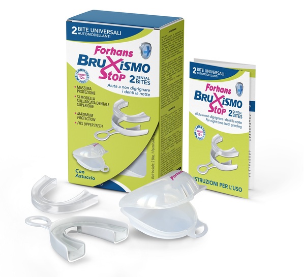 BITE UNIVERSALI AUTOMODELLANTI BRUXISMO STOP FORHANS 2 PEZZI - Pharmaleader