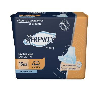 PANNOLINO SERENITY LIGHT MAN EXTRA CON ADESIVO O ALTRO FISSAGGIO 15 PEZZI - Pharmaleader