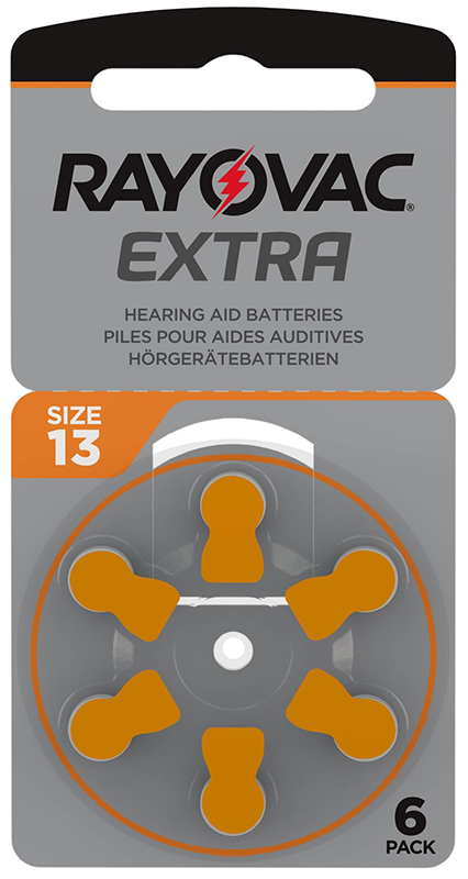 BATTERIA MODELLO 13 PER AMPLIFICATORE ACUSTICO 6 PEZZI - Pharmaleader