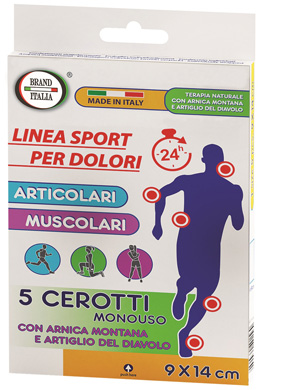 CEROTTI PER DOLORI ARTICOLARI E MUSCOLARI CON ARNICA MONTANA E ARTIGLIO DEL DIAVOLO 9X14CM 5 PEZZI - Pharmaleader