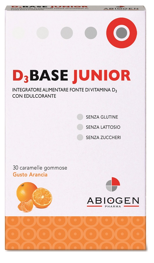 D3BASE JUNIOR 30 CARAMELLE GOMMOSE ARANCIA - Pharmaleader