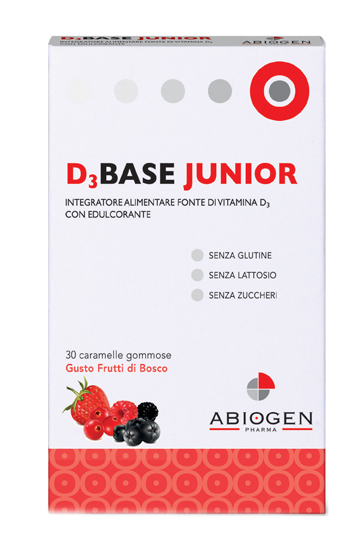 D3BASE JUNIOR 30 CARAMELLE GOMMOSE FRUTTI DI BOSCO - Pharmaleader