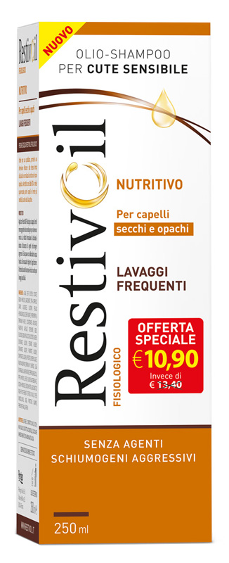 RESTIVOIL NUTRITIVO PER CAPELLI SECCHI E OPACHI LAVAGGI FREQUENTI OFFERTA SPECIALE 250 ML - Pharmaleader