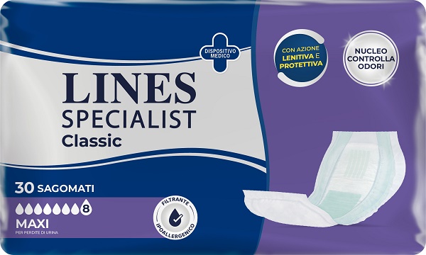 PANNOLONE PER INCONTINENZA LINES SPECIAL CLASSIC SAGOMATO MAXI 30 PEZZI - Pharmaleader