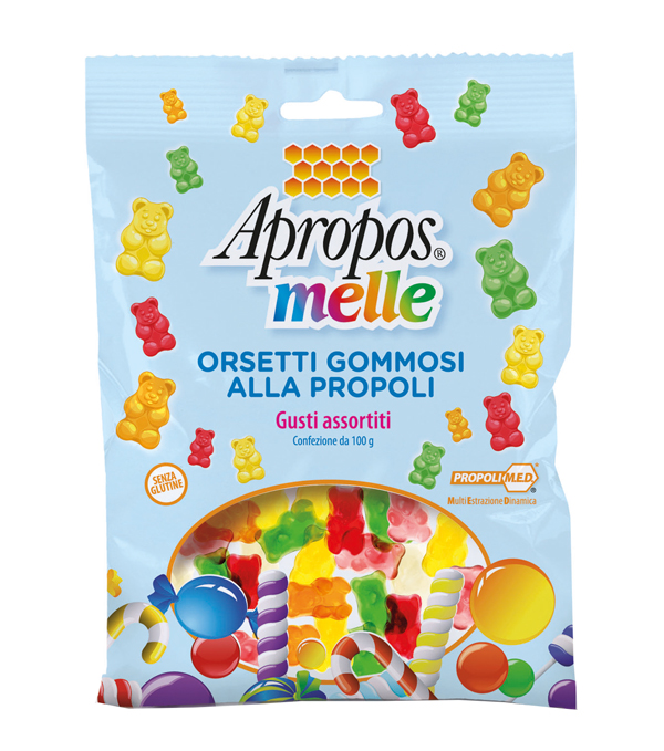 APROPOS MELLE ORSETTI GOMMOSI ALLA PROPOLI GUSTI ASSORTITI 100 G - Pharmaleader