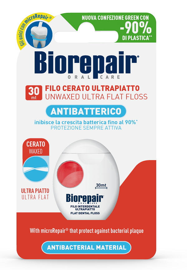 BIOREPAIR ORAL CARE ANTIBATTERICO FILO NON CERATO ULTRAPIATTO DENTI SENSIBILI 25+5 METRI - Pharmaleader