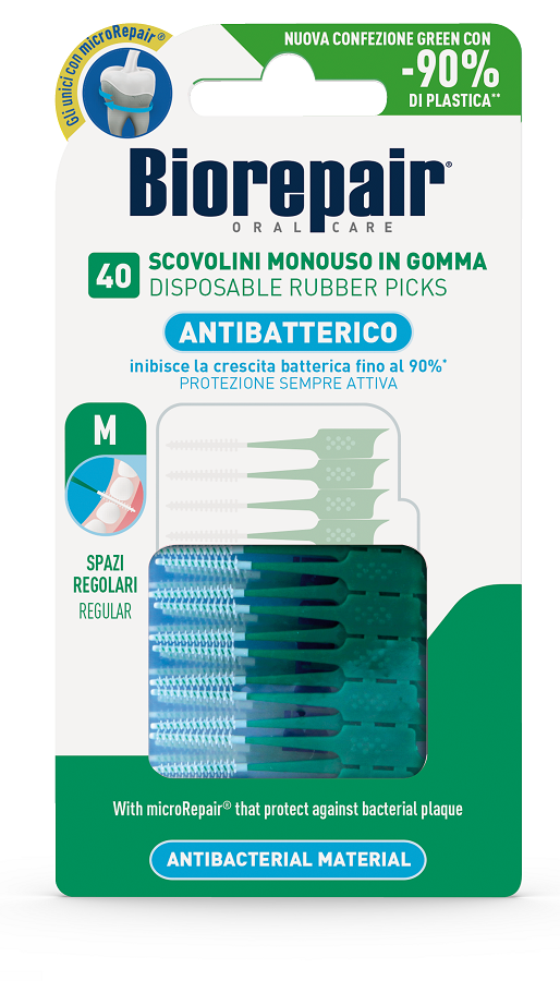 BIOREPAIR ORAL CARE ANTIBATTERICO 40 SCOVOLINI MONOUSO SPAZI REGOLARI - Pharmaleader