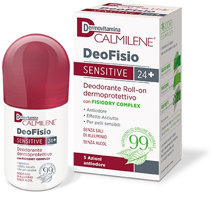 DERMOVITAMINA CALMILENE DEOFISIO SENSITIVE 24+ DEODORANTE ROLL-ON DERMOPROTETTIVO 75 ML - Pharmaleader