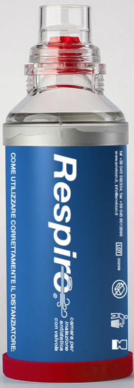 DISTANZIATORE RESPIRO CAMERA PER INALAZIONE ANTISTATICA CON VALVOLA RESPIRO - Pharmaleader