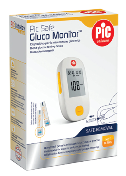GLUCOMETRO CON MONITOR PIC GLUCO SAFE 1 PEZZO - Pharmaleader
