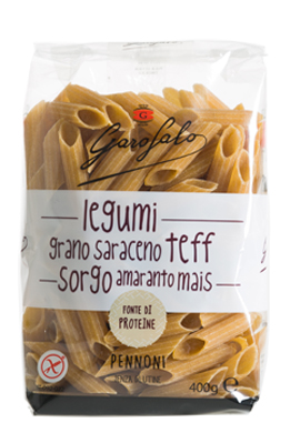GAROFALO PENNONI PASTA SENZA GLUTINE LEGUMI E CEREALI 400 G - Pharmaleader
