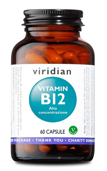 VIRIDIAN VITAMIN B12 HIGH POTENCY 60 CAPSULE VIRIDIAN VITAMINA B12 ALTA CONCENTRAZIONE - Pharmaleader