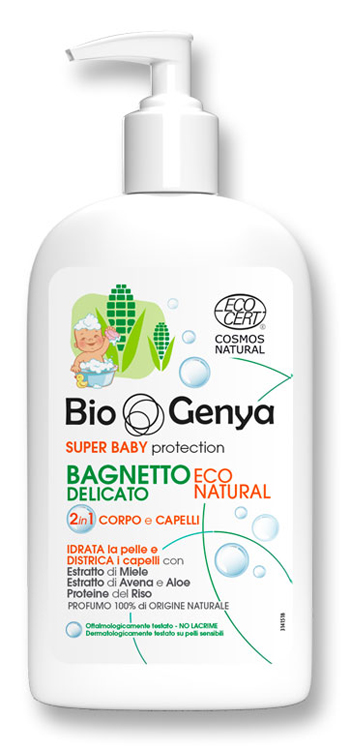 BIOGENYA SUPER BABY PROTECTION 2IN1 CORPO E CAPELLI BAGNETTO DELICATO BIO 400 ML - Pharmaleader