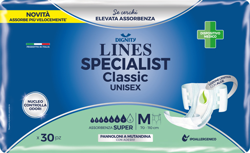PANNOLONE MUTANDINA LINES SPECIALIST CLASSIC SUPER ULTRA MM 30 PEZZI - Pharmaleader