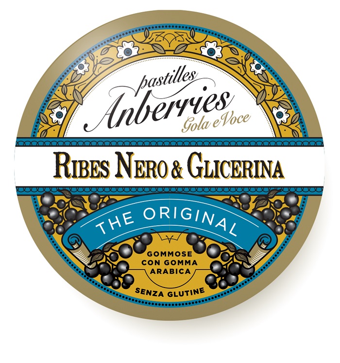 ANBERRIES CLASSICHE RIBES NERO & GLICERINA CARAMELLE 55 G - Pharmaleader