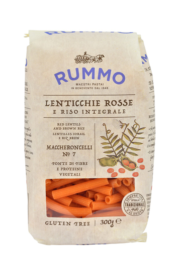 RUMMO MACCHERONCELLI N 7 LENTICCHIE ROSSE E RISO INTEGRALE 300 G - Pharmaleader