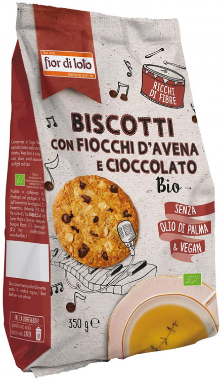 BISCOTTI CON FIOCCHI DI AVENA E CIOCCOLATO 350 G - Pharmaleader