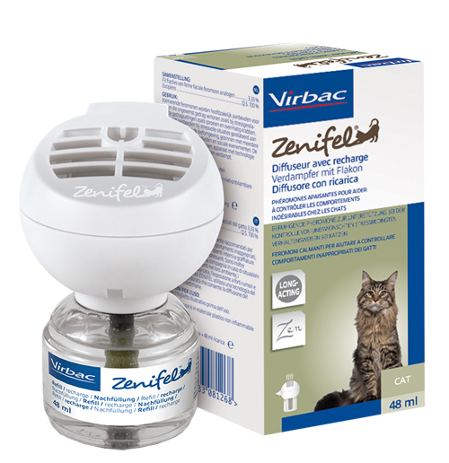 ZENIFEL DIFFUSORE FEROMONI CALMANTI GATTO CON RICARICA 48 ML - Pharmaleader