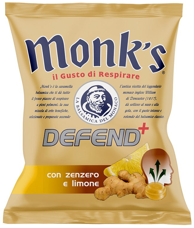 MONKS CARAMELLE DEFEND ZENZERO/LIMONE 46 G - Pharmaleader