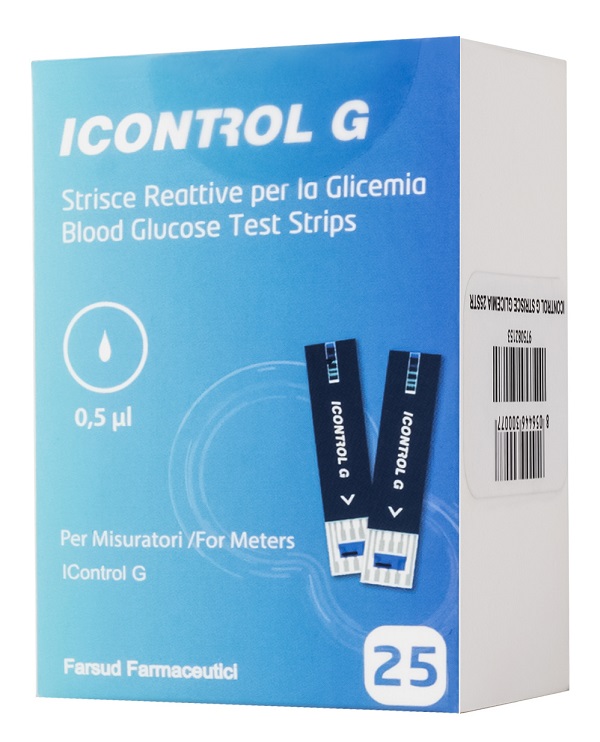 STRISCE MISURAZIONE GLICEMIA ICONTROL G 25 PEZZI - Pharmaleader