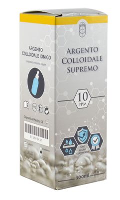 ARGENTO COLLOIDALE SUPREMO 10PPM CERTIFICATO CON CONTAGOCCE 100 ML - Pharmaleader