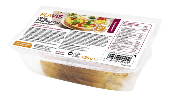 FLAVIS PANE CASERECCIO PANE APROTEICO A FETTE 220 G - Pharmaleader