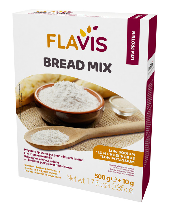 FLAVIS BREAD MIX PREPARATO PER PANE E IMPASTI LIEVITATI APROTEICI 500 G - Pharmaleader