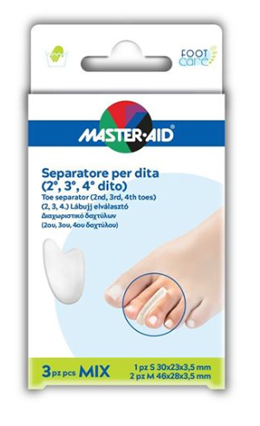 SEPARATORE DITA IN GEL MASTER-AID FOOTCARE MIX 1 SMALL + 2 MEDIUM C9 - Pharmaleader