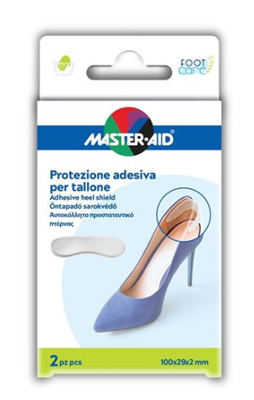 PROTEZIONE ADESIVA MASTER-AID FOOTCARE TRASPARENTE TALLONE 2 PEZZI A4 - Pharmaleader