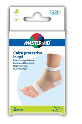 CALZA CON PROTEZIONE MASTER-AID FOOTCARE IDRATANTE IN GEL/TESSUTO PER TALLONI 2 PEZZI F1 - Pharmaleader