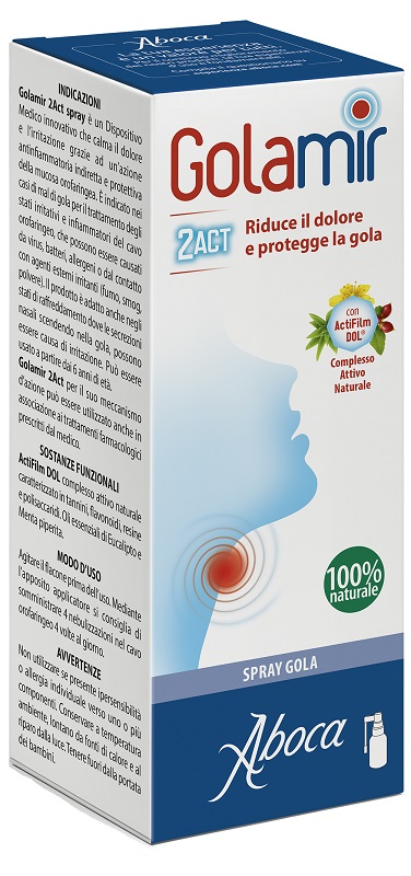 GOLAMIR 2ACT SPRAY 30 ML NO ALCOOL ADULTI E BAMBINI DA UN ANNO DI ETA' - Pharmaleader