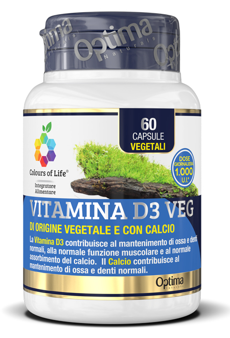 COLOURS OF LIFE VITAMINA D3 VEG 60 CAPSULE 500 MG - Pharmaleader