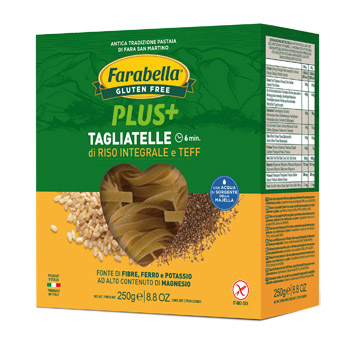 FARABELLA TAGLIATELLE RISO INTEGRALE E TEFF 250 G - Pharmaleader