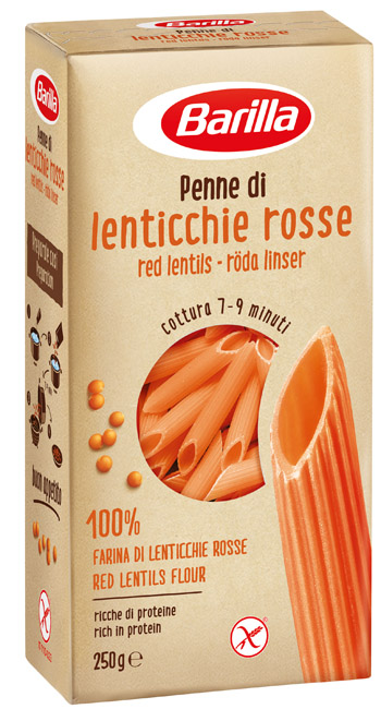 BARILLA PENNE DI LENTICCHIE ROSSE 250 G - Pharmaleader