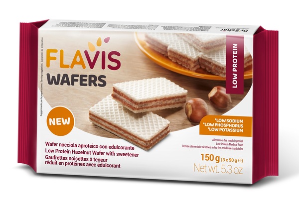 FLAVIS WAFERS NOCCIOLA APROTEICO 3 PORZIONI DA 50 G - Pharmaleader