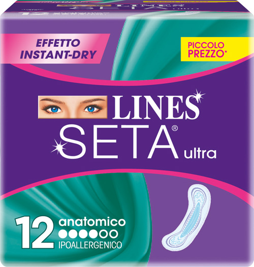 LINES SETA ULTRA ASSORBENTI ANATOMICI 12 PEZZI - Pharmaleader