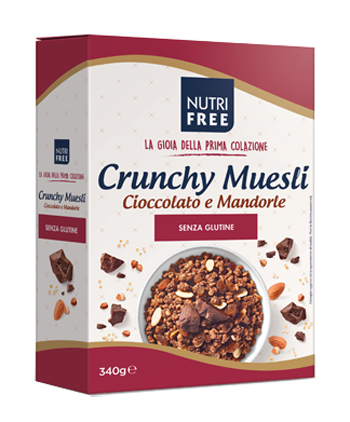 NUTRIFREE CRUNCHY MIX CIOCCOLATO E MANDORLE 340 G - Pharmaleader
