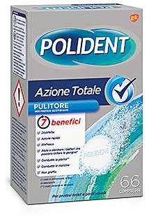 POLIDENT AZIONE TOTALE 66 COMPRESSE PULITORE PER PROTESI QUOTIDIANO - Pharmaleader