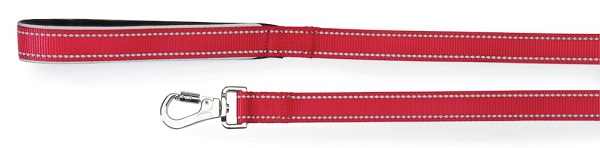 GUINZAGLIO REFLEX CON MANIGLIA IN NEOPRENE ROSSO 15 X 1200 MM - Pharmaleader