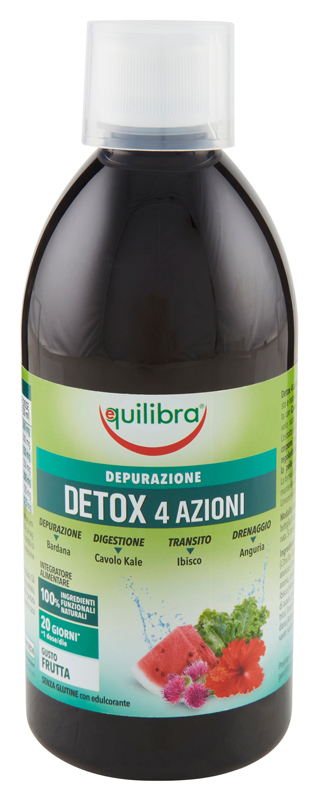 DETOX 4 AZIONI GUSTA FRUTTA 500 ML - Pharmaleader