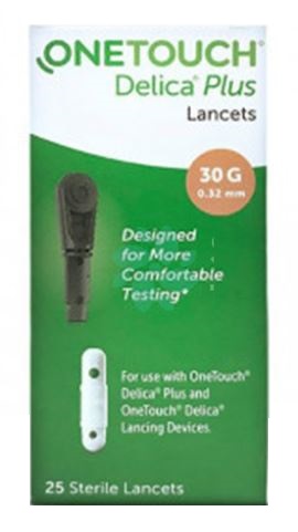 LANCETTE PUNGIDITO ONETOUCH DELICA PLUS 25 PEZZI - Pharmaleader